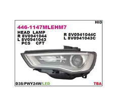 Depo - A3 Sağ Ön Far Koyu Renk Depo Marka 2012 2016 