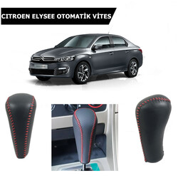 C-Elysee Otomatik Vites Topuzu Deri Kırmızı Dikişli 2403EF - Thumbnail