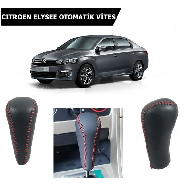 C-Elysee Otomatik Vites Topuzu Deri Kırmızı Dikişli 2403EF