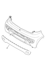 Orjinal - CITROEN C1 ARKA TAMPON ORTA BANDI ORİJİNAL