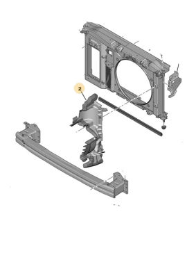 CITROEN C4 FAN MOTOR KORUMA KAPAĞI SAĞ TARAF 2012 - 2016