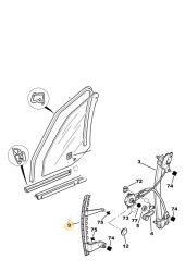 Orjinal - SAXO SOL ÖN CAM KIZAĞI ORİJİNAL 5 KAPILI 1997 - 2003