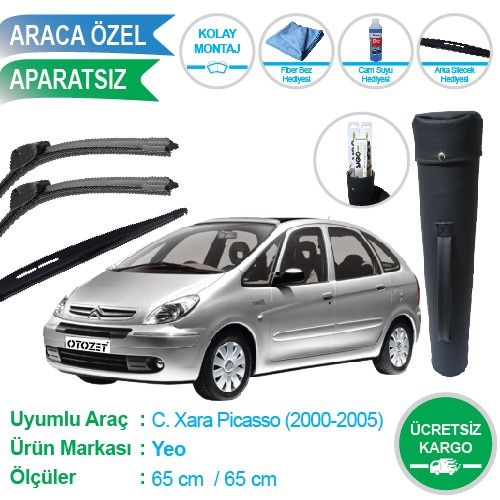 CITROEN XSARA ÖN VE ARKA SİLECEK SÜPÜRGE TAKIMI ÇANTA HEDİYELİ