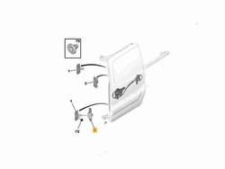 Orjinal - PARTNER BERLİNGO SOL SÜRGÜLÜ KAPI KİLİT KARŞILIĞI 2009 2016