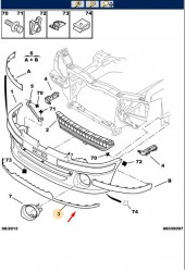 PEUGEOT 106 GTI ÖN TAMPON ALT ÇITA DEFLEKTÖR ORİJİNAL - Thumbnail