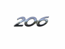 İthal - PEUGEOT 206 ARKA 206 YAZISI 1998 - 2008 8663.XV İthal - PEUGEOT 206 ARKA 206 YAZISI 1998 - 2008 8663.XV