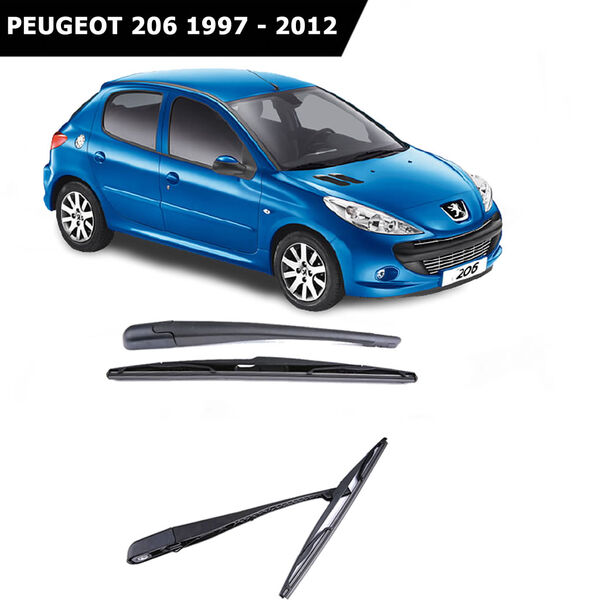 Peugeot 206 Arka Silecek Kol ve Süpürgesi Set Yerli 1997 - 2012