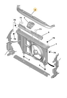 PEUGEOT 206 PLUS ÖN PANEL ÜST SACI ORİJİNAL 2009 - 2014