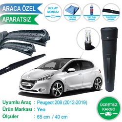 yerli üretim - PEUGEOT 208 ÖN VE ARKA SİLECEK SÜPÜRGE TAKIMI ÇANTA HEDİYELİ