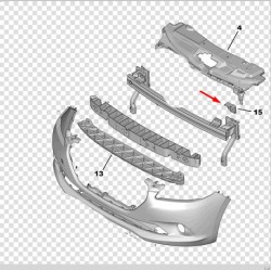 PEUGEOT 301 ÖN TAMPON DEMİRİ BAĞLANTI AYAĞI SAĞ TARAF 2012 - 2016 - Thumbnail