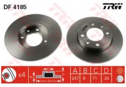 TRW - PEUGEOT 307 ARKA DİSK TAKIMI BİLYASIZ TRW 2001 - 2004 TRW - PEUGEOT 307 ARKA DİSK TAKIMI BİLYASIZ TRW 2001 - 2004
