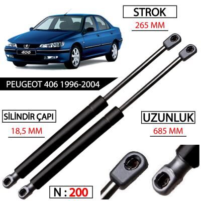 PEUGEOT 406 KAPUT AMORTİSÖRÜ TAKIM