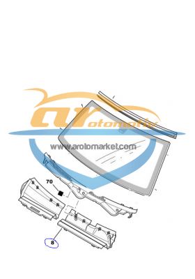 PEUGEOT 406 ÖN CAM IZGARASI SOL TARAF ORİJİNAL 1996 - 2004