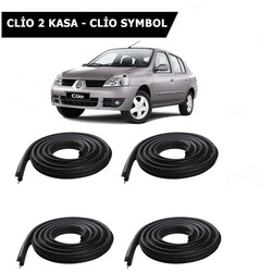 YERLİ - Renault Clio 2 - Clio Symbol Kapı Fitili 4 Adetli Set 8200462645