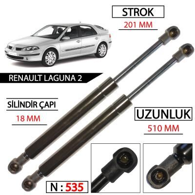 RENAULT LAGUNA 2 SEDAN BAGAJ AMORTİSÖR TAKIMI YAN SANAYİ