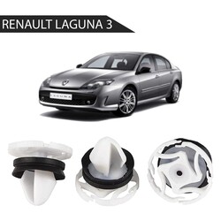 yerli üretim - Renault Laguna 3 Kasa İç Döşeme Klipsi 25 Adetli Paket 9345ZN