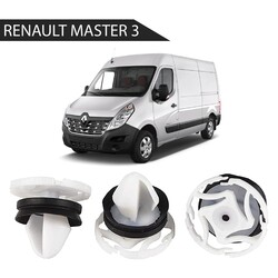 yerli üretim - Renault Master 3 Kasa İç Döşeme Klipsi 25 Adetli Paket 9345ZN