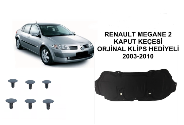RENAULT MEGANE 2 KAPUT ALTI KEÇESİ ORJINAL 2003 - 2010 -8200352202