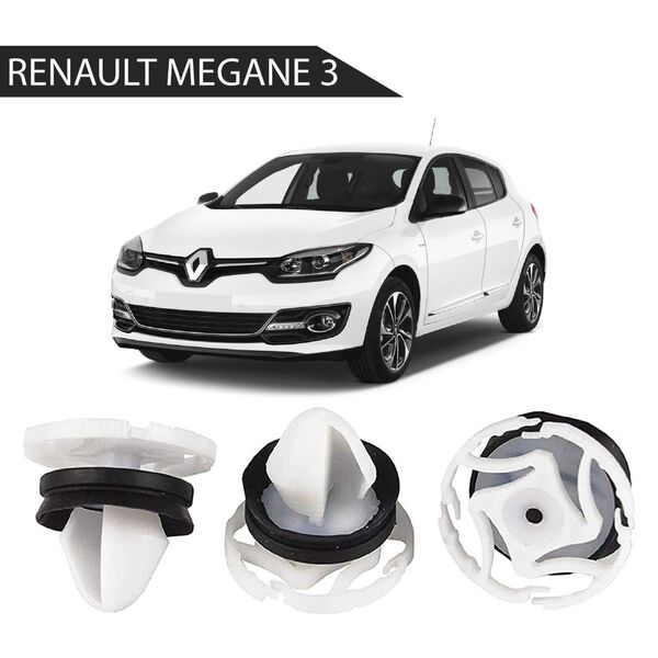 Renault Megane 3 Kasa İç Döşeme Klipsi 100 Adetli Paket 9345ZN