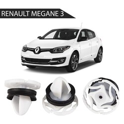 yerli üretim - Renault Megane 3 Kasa İç Döşeme Klipsi 50 Adetli Paket 9345ZN