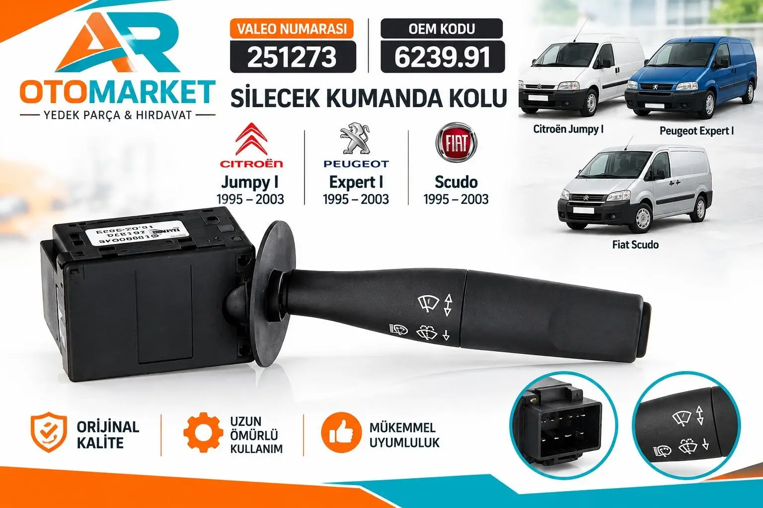 Peugeot Expert I Silecek Kumanda Kolu 1995 – 2003 623991