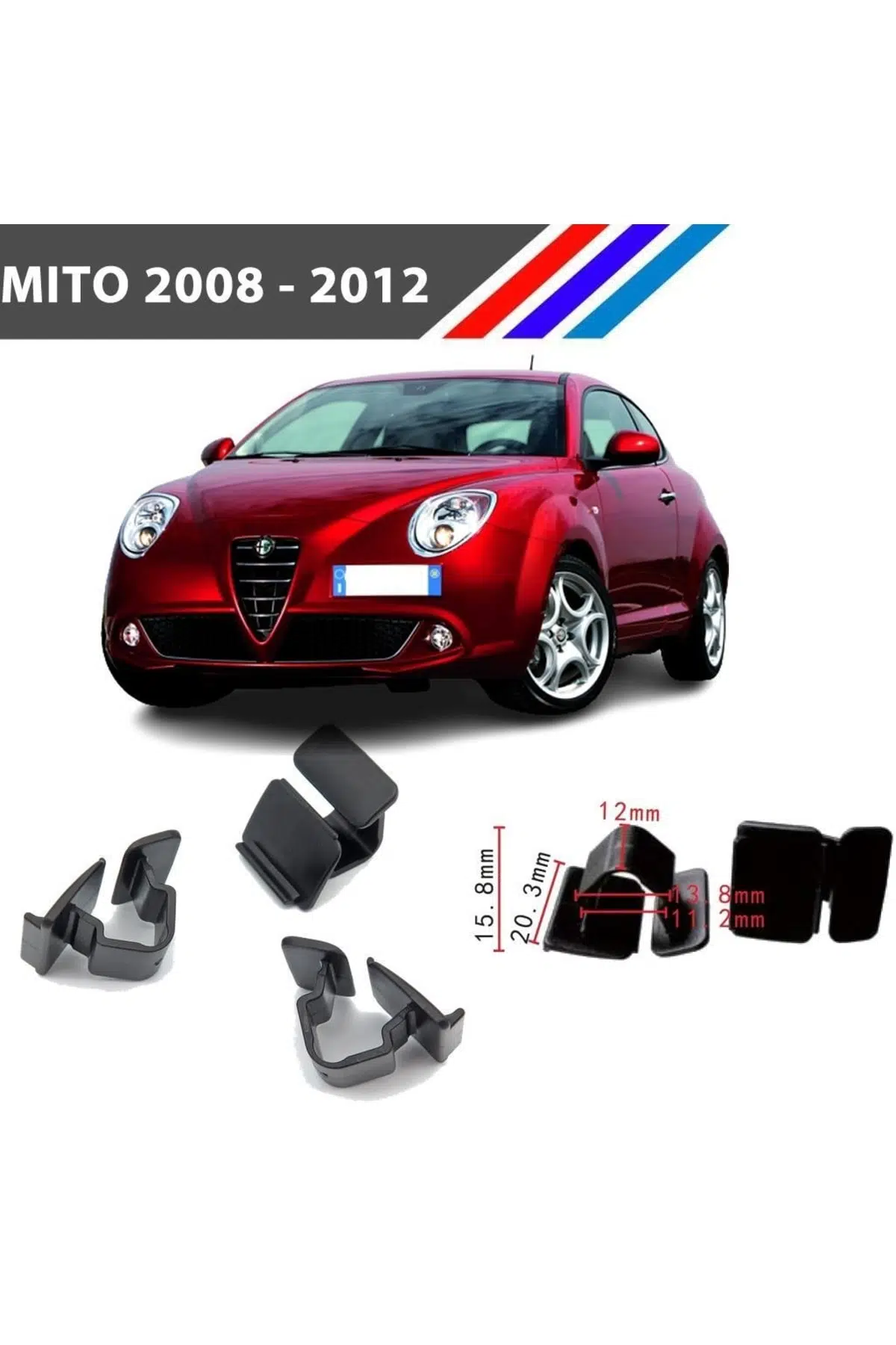 Alfa Romeo Mito Kaput Izalatör Klipsi 2008 - 2012 25 Adetli Paket Alfa Romeo Mito Kaput Izalatör Klipsi 2008 - 2012 25 Adetli Paket