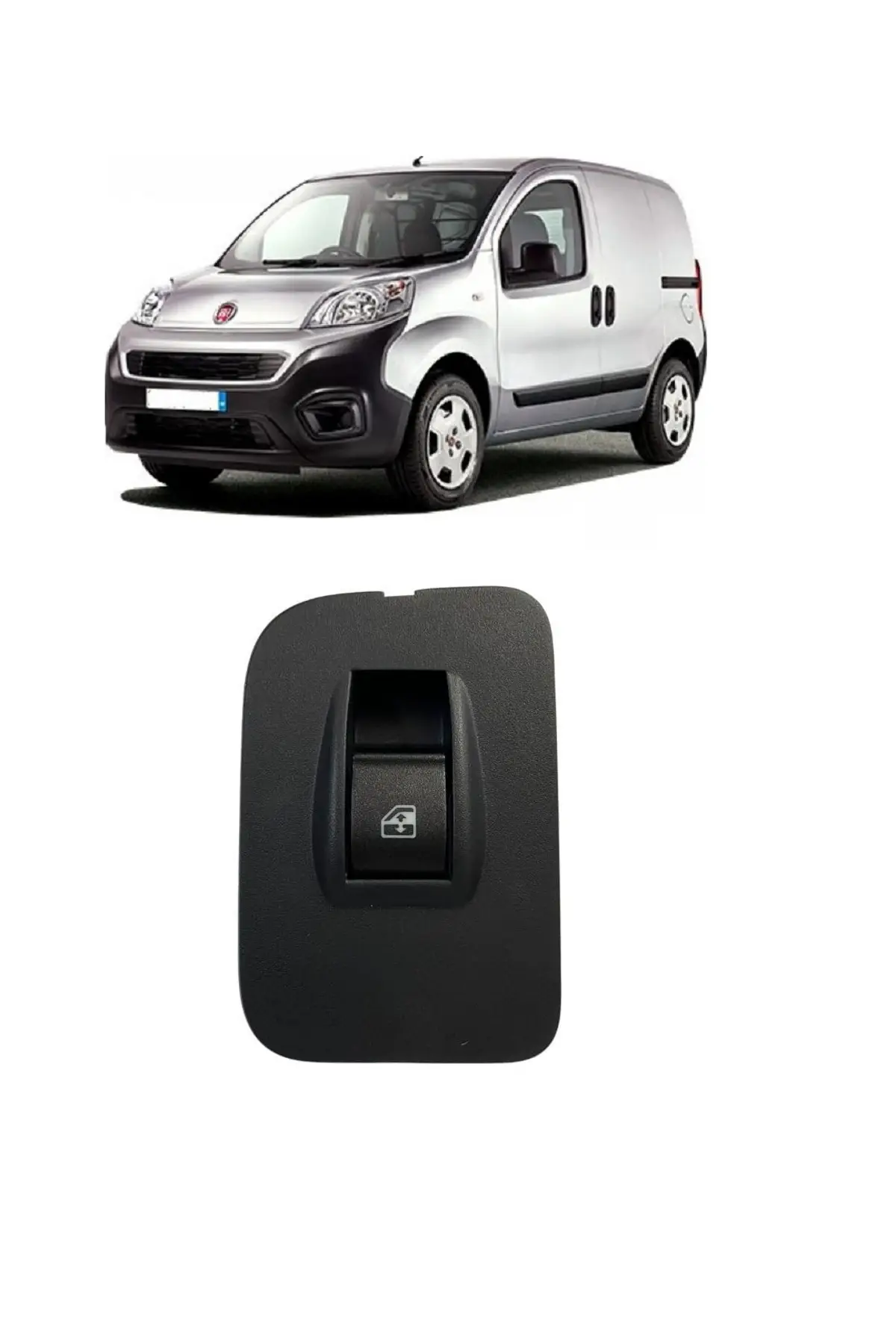 Fiat Fiorino Ön Sağ Cam Açma Düğmesi Tekli Çerçeveli 2008-2024 Uyumlu