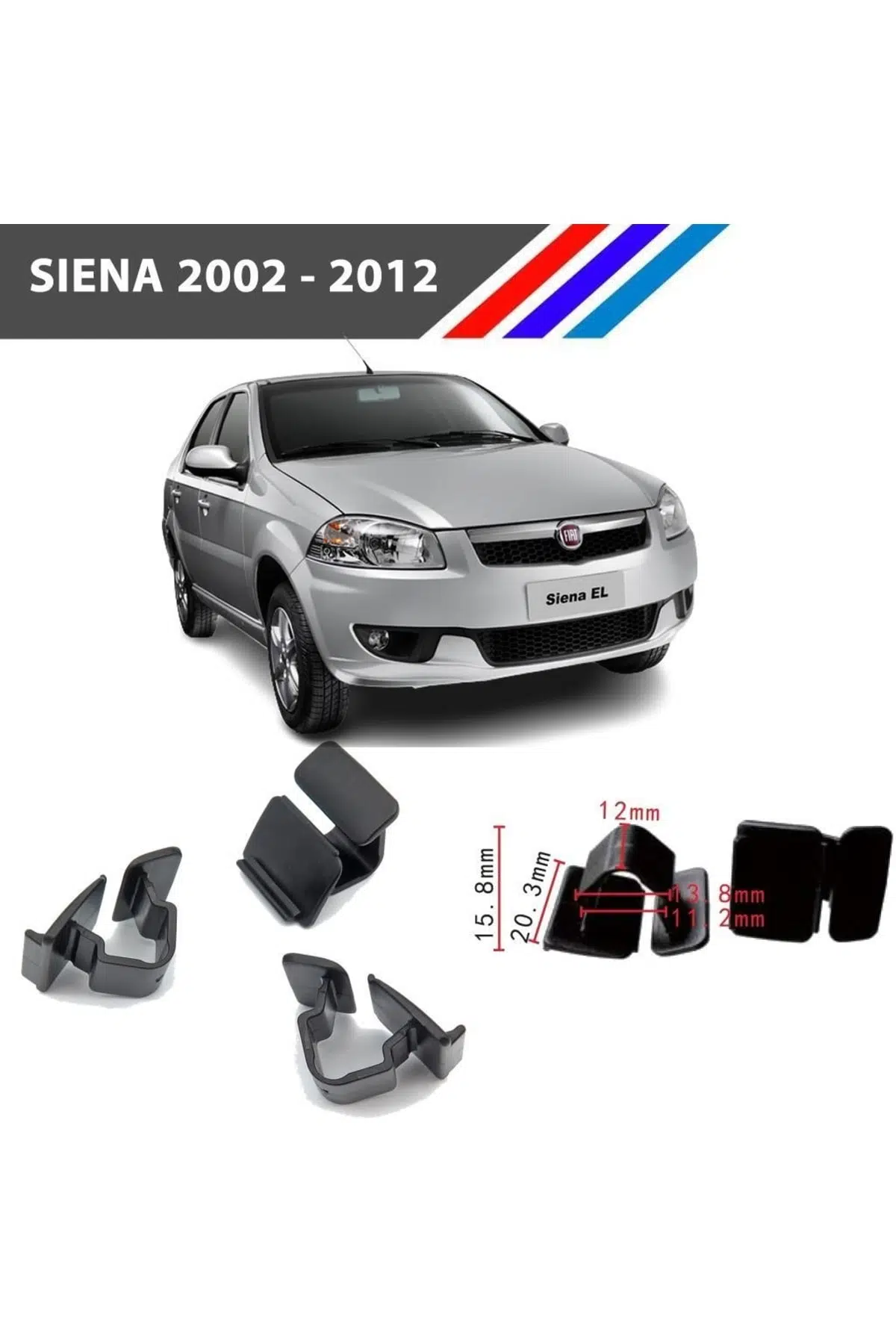 Fiat Siena Kaput Izalatör Klipsi 2002 - 2012 50 Adetli Paket Fiat Siena Kaput Izalatör Klipsi 2002 - 2012 50 Adetli Paket