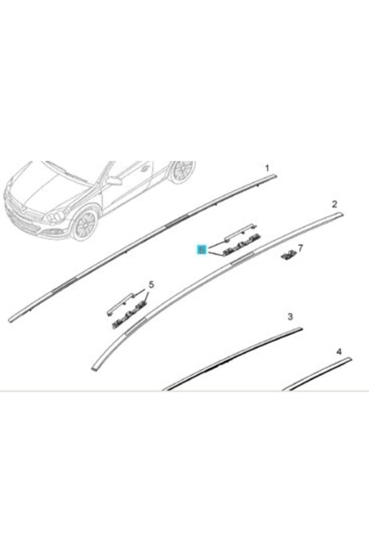 Opel Astra H Tavan Çıta Oluk Kapağı 4'lü Takım 4 Adet - 1.kalite Ürün Opel Astra H Tavan Çıta Oluk Kapağı 4'lü Takım 4 Adet - 1.kalite Ürün