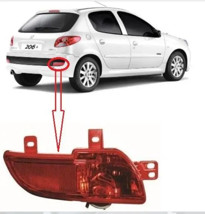 PEUGEOT 206+ PLUS ARKA REFLEKTÖR SAĞ 2009-2014 6351HA