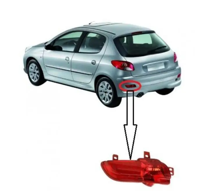 PEUGEOT 206+ PLUS ARKA REFLEKTÖR SOL 2009-2014 6350HA