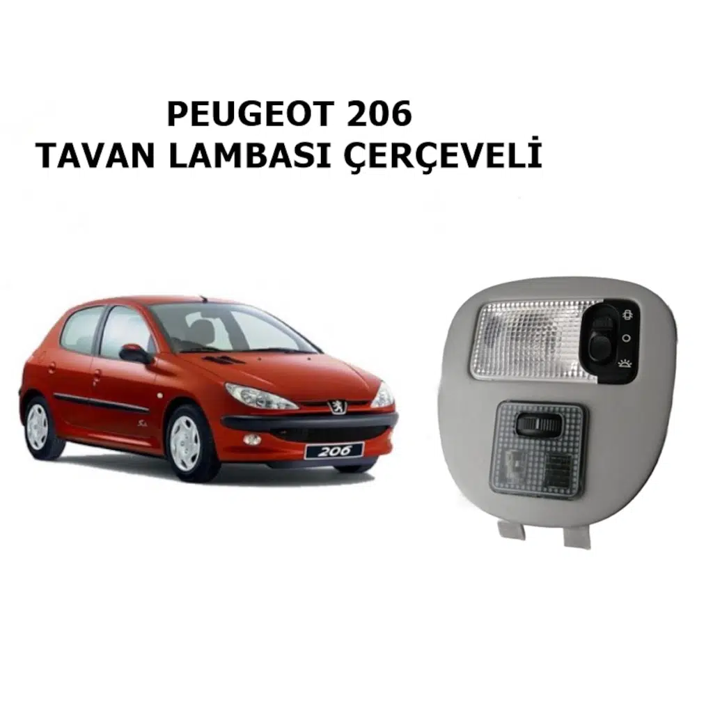 PEUGEOT 206 TAVAN LAMBASI ÇERÇEVELİ 8146K9 (3 PARÇALI)