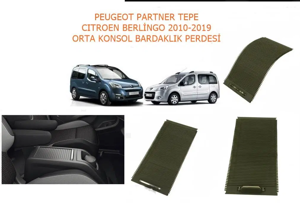 CITROEN BERLİNGO ORTA KONSOL BARDAKLIK PERDESİ SİYAH RENK 2010-2019