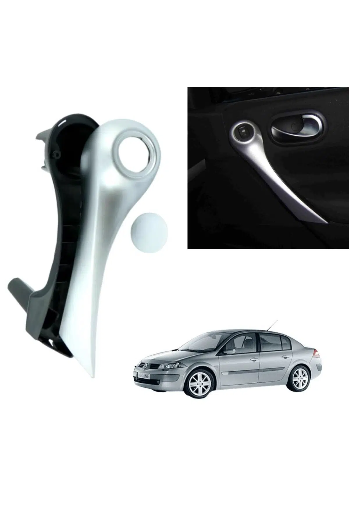 Renault Megane 2 Kapı İç Çekme Kolçak Sağ Taraf Mat Krom 7701476922
