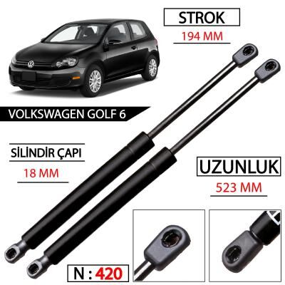 VOLKSWAGEN GOLF 6 BAGAJ AMORTİSÖR TAKIMI YAN SANAYİ 2010 - 2013