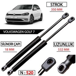 yan sanayi - VOLKSWAGEN GOLF 7 BAGAJ AMORTİSÖR TAKIMI YAN SANAYİ 2014 - 2017