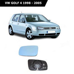 yan sanayi - VW Golf 4 Sol Ayna Camı Mavi Renk Isıtmalı 1998 - 2005 1J1857521C